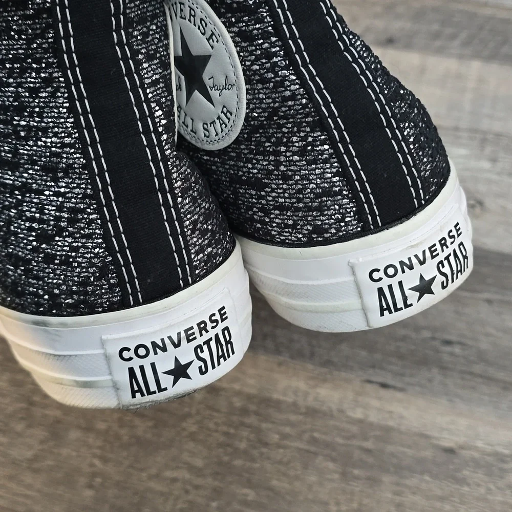 Converse CHUCK TAYLOR All Star High Top Glitter Sneakers Women 7.5 - Picture 10 of 11